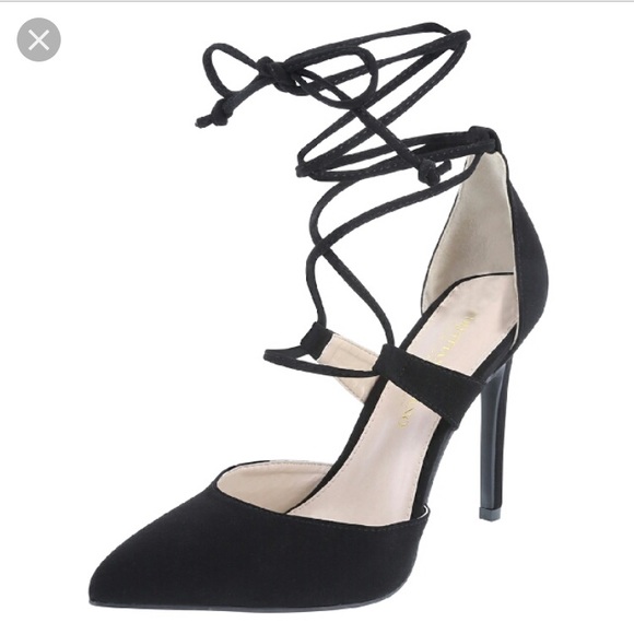 Christian Siriano Shoes - Christian Siriano Strappy Black Heels